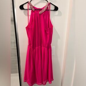 Gianni Bini Sabrina Dress with Jeweled Neckline
